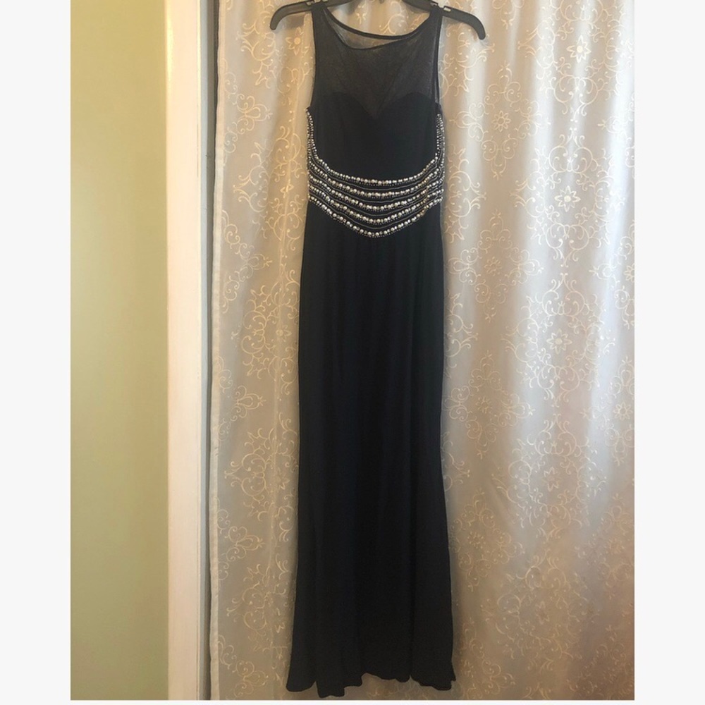 Classic Navy Prom Dress - Picture 2 of 4